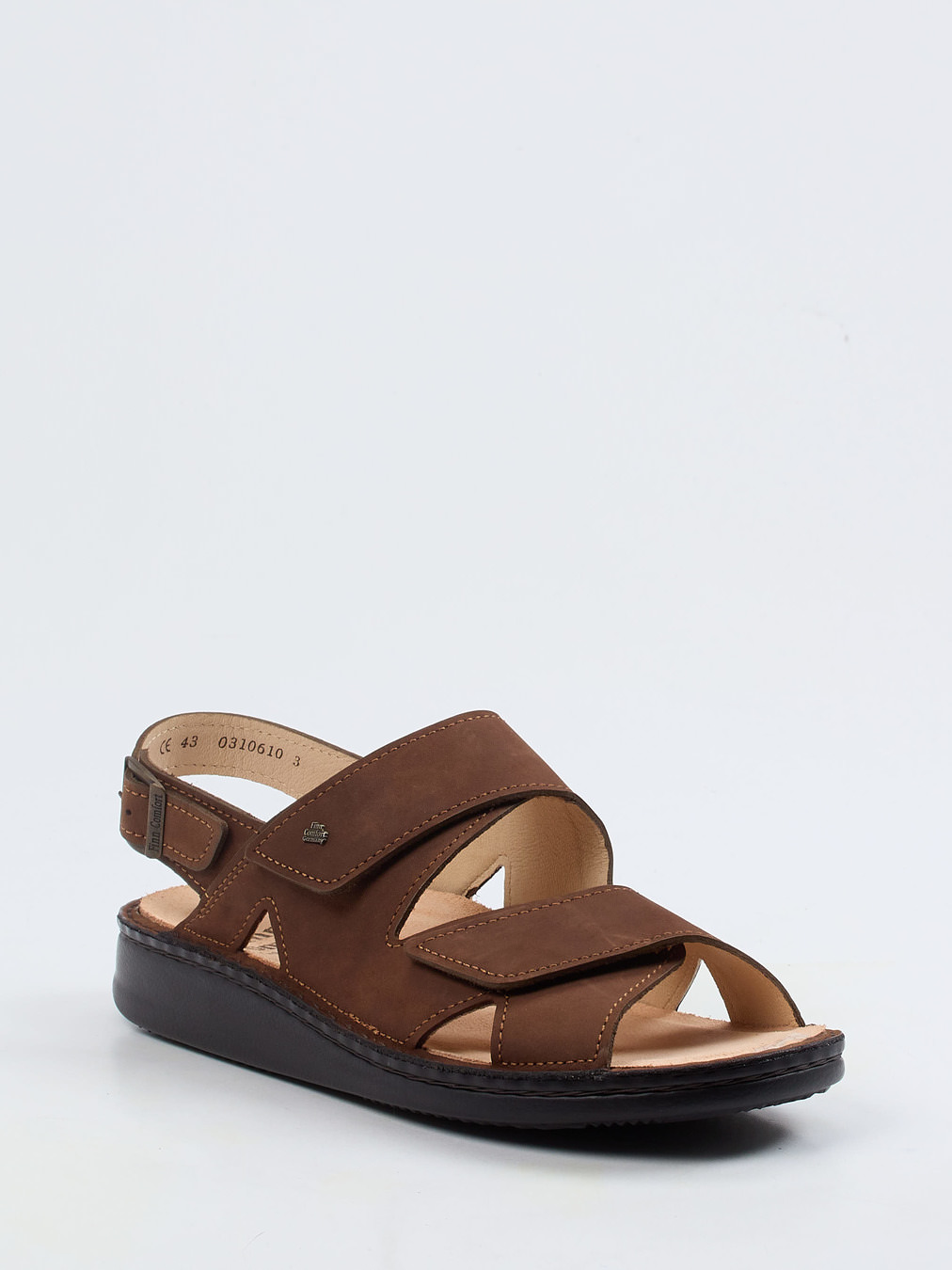 Finn Comfort – Herrensandalen aus Nubukleder braun