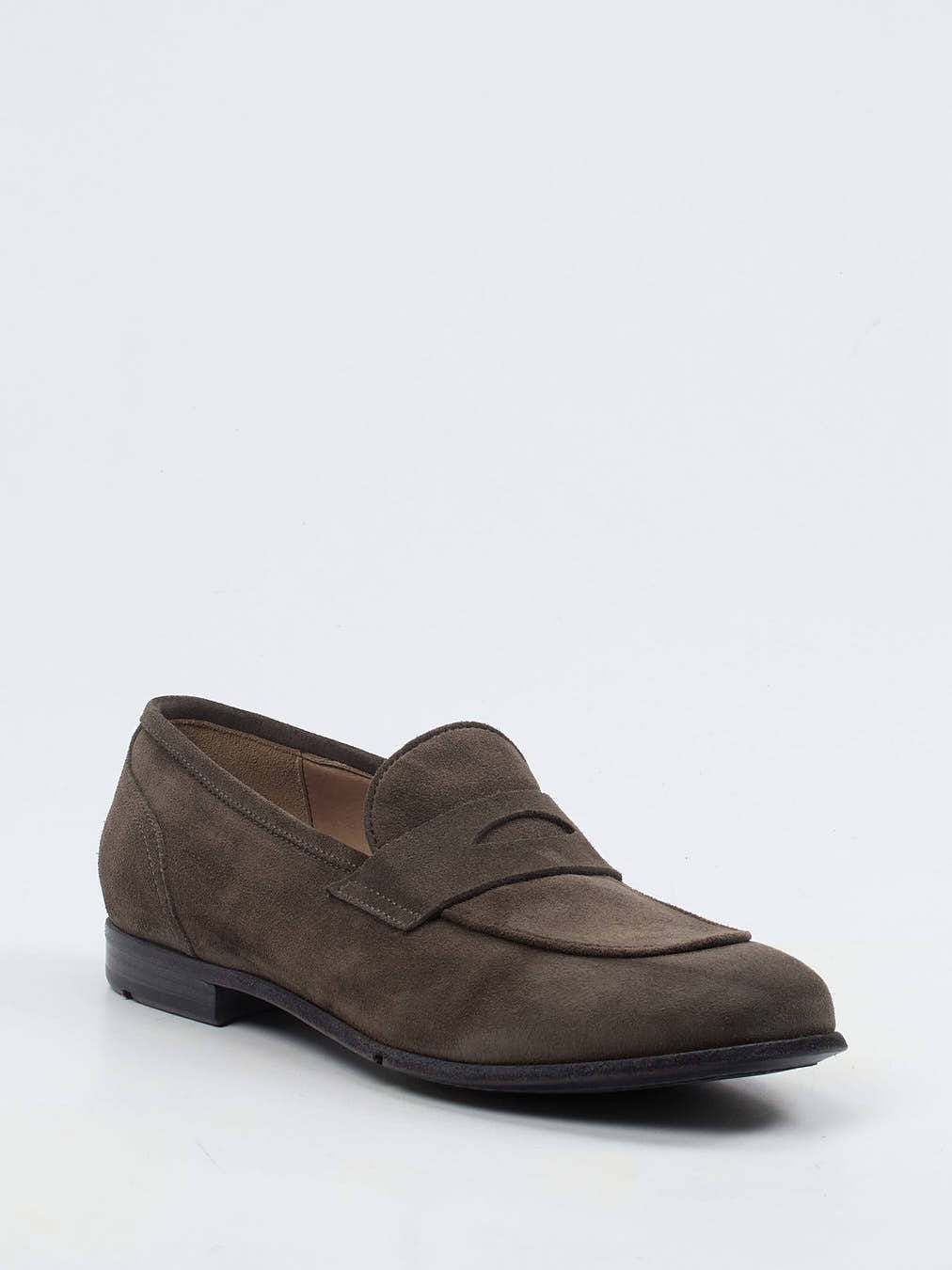Lemargo – Loafer aus Veloursleder Dunkelolivgrau