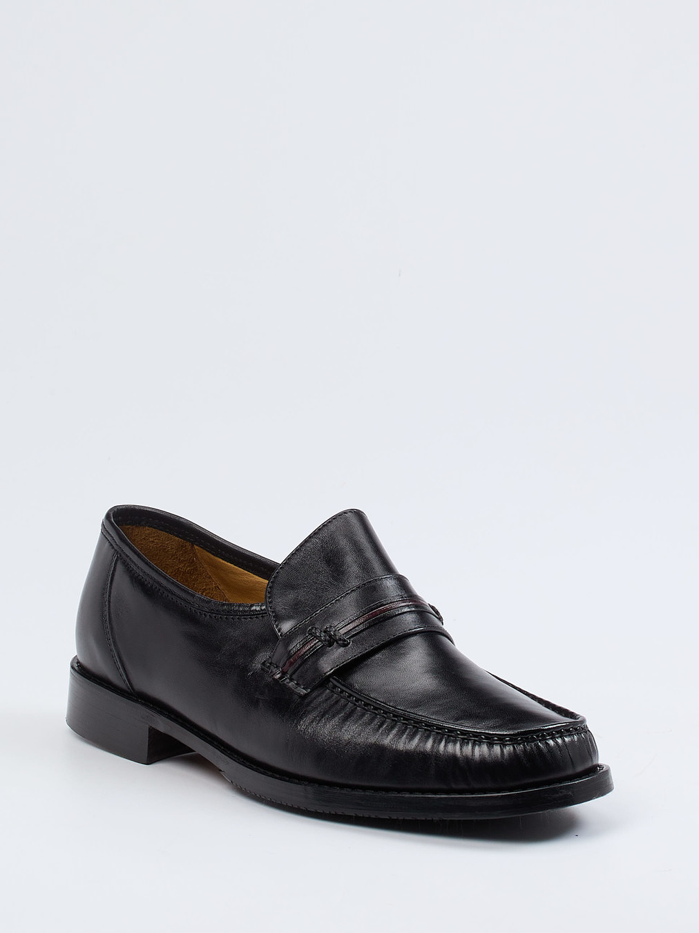 Maestro Eugenio – Penny Loafer aus Lammleder Schwarz