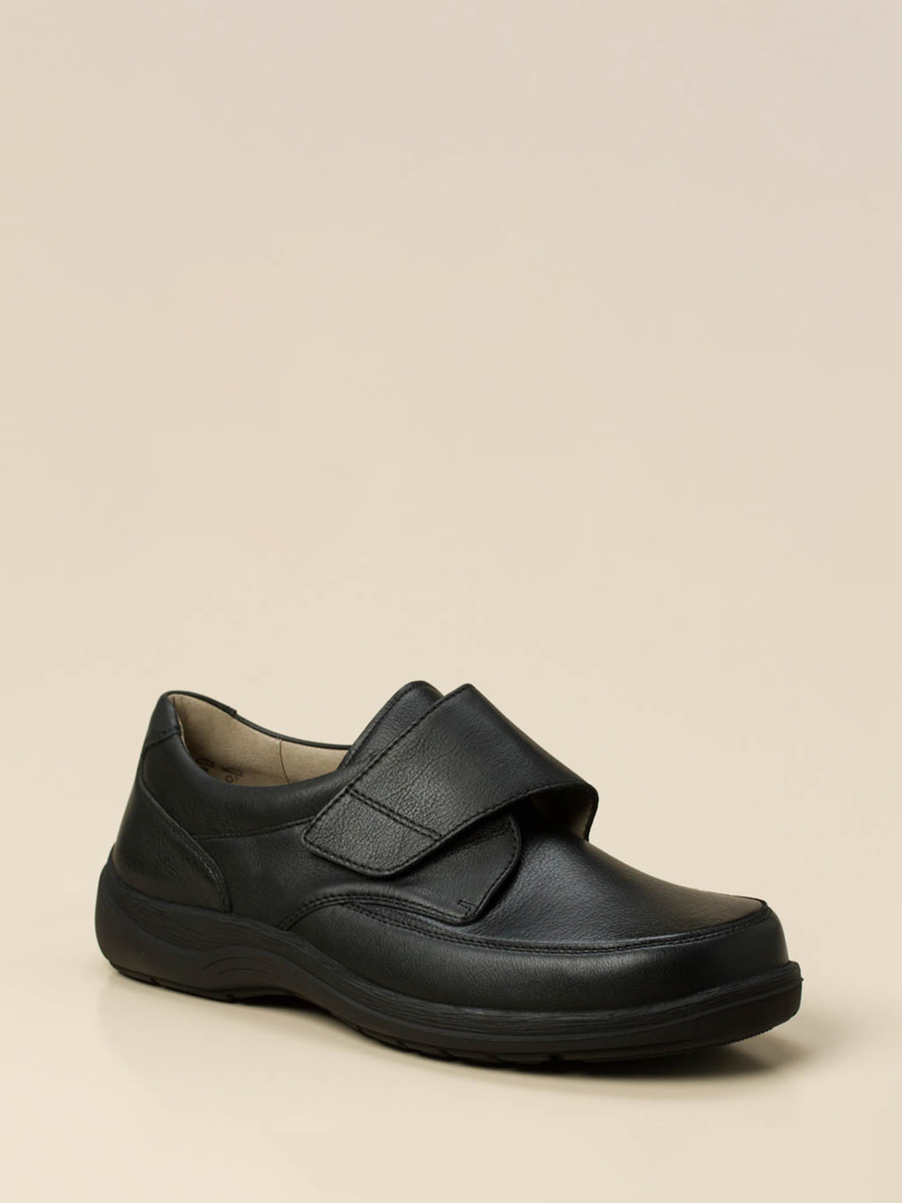 Solidus – Klettslipper aus Nubukleder Schwarz