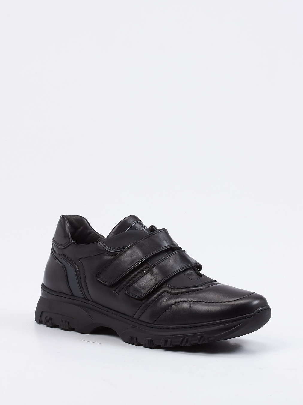 Galizio Torresi – Klett-Sneaker aus Kalbleder schwarz