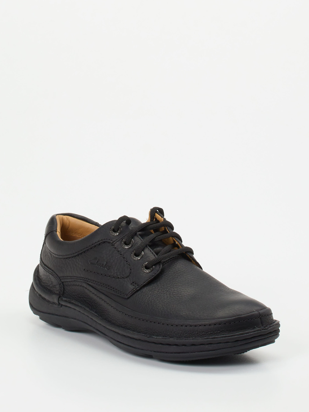 Clarks – Komfort-Halbschuh aus Fettleder schwarz