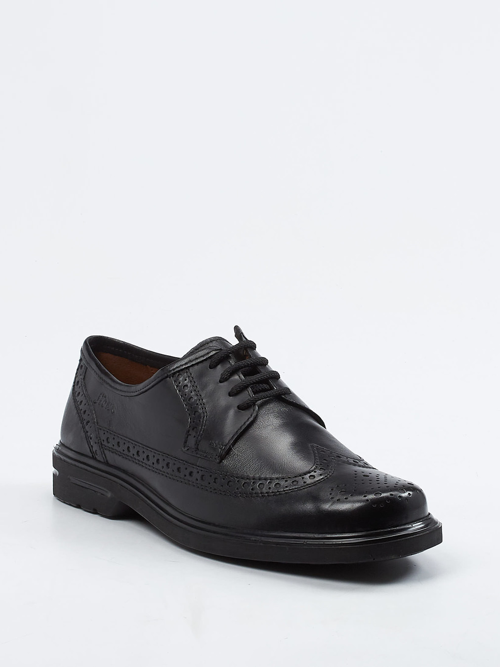 Sioux – Brogue-Halbschuh aus Lammleder Schwarz