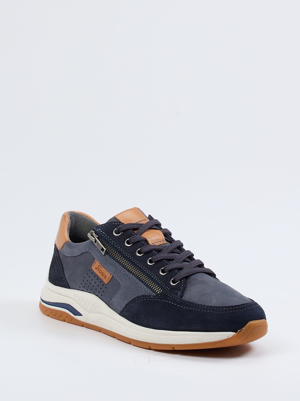 Sioux – Sneaker aus Veloursleder in Dunkelblau