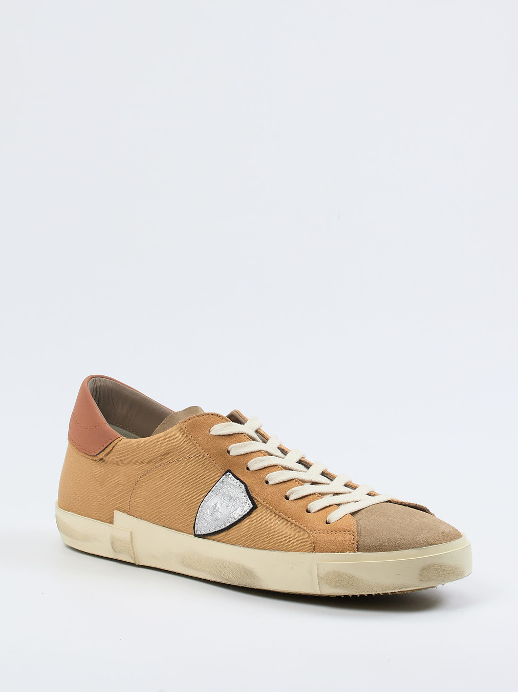Philippe Model – Sneaker aus Veloursleder Sandbeige