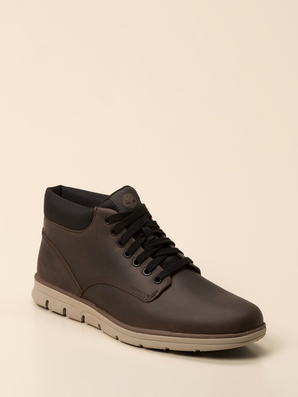 Timberland – Schnürboots aus Fettleder Dunkelbraun