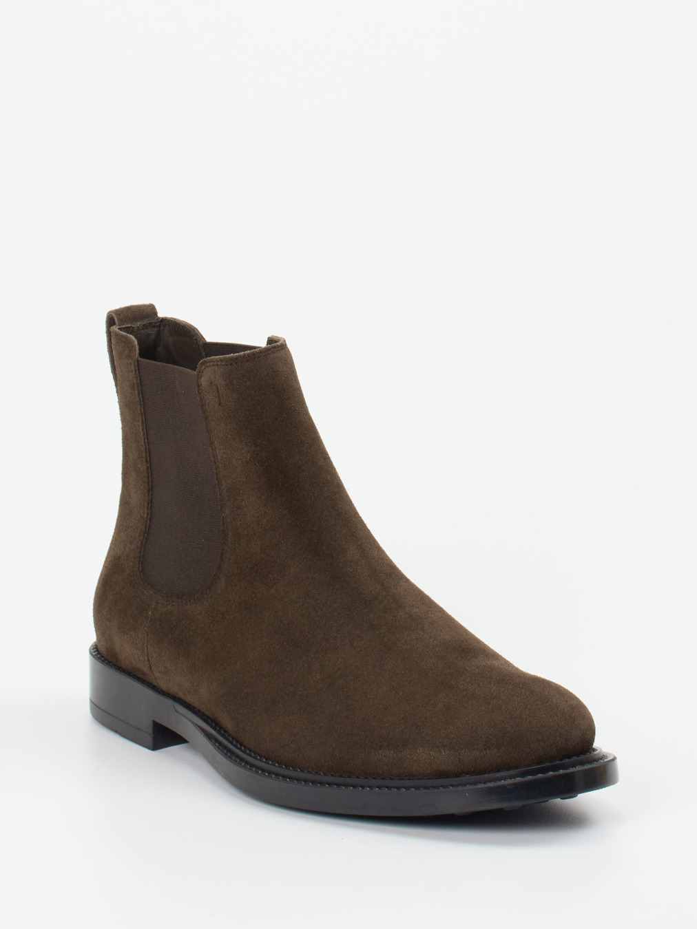 Tod's – Chelsea Boots aus Veloursleder dunkelbraun