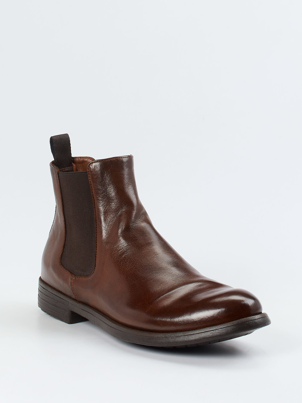 Officine Creative – Chelsea Boots aus Büffelleder braun