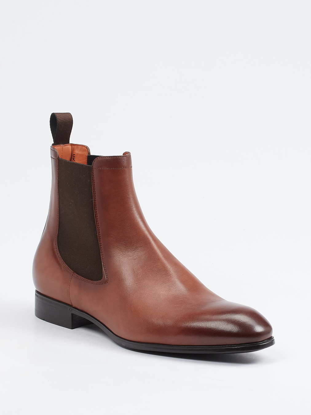 Santoni – Chelsea Boots aus Kalbleder in Braun
