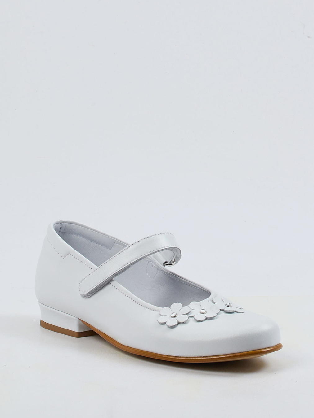 Ralph Harrison Classic – Mary Janes aus Kalbleder Weiß