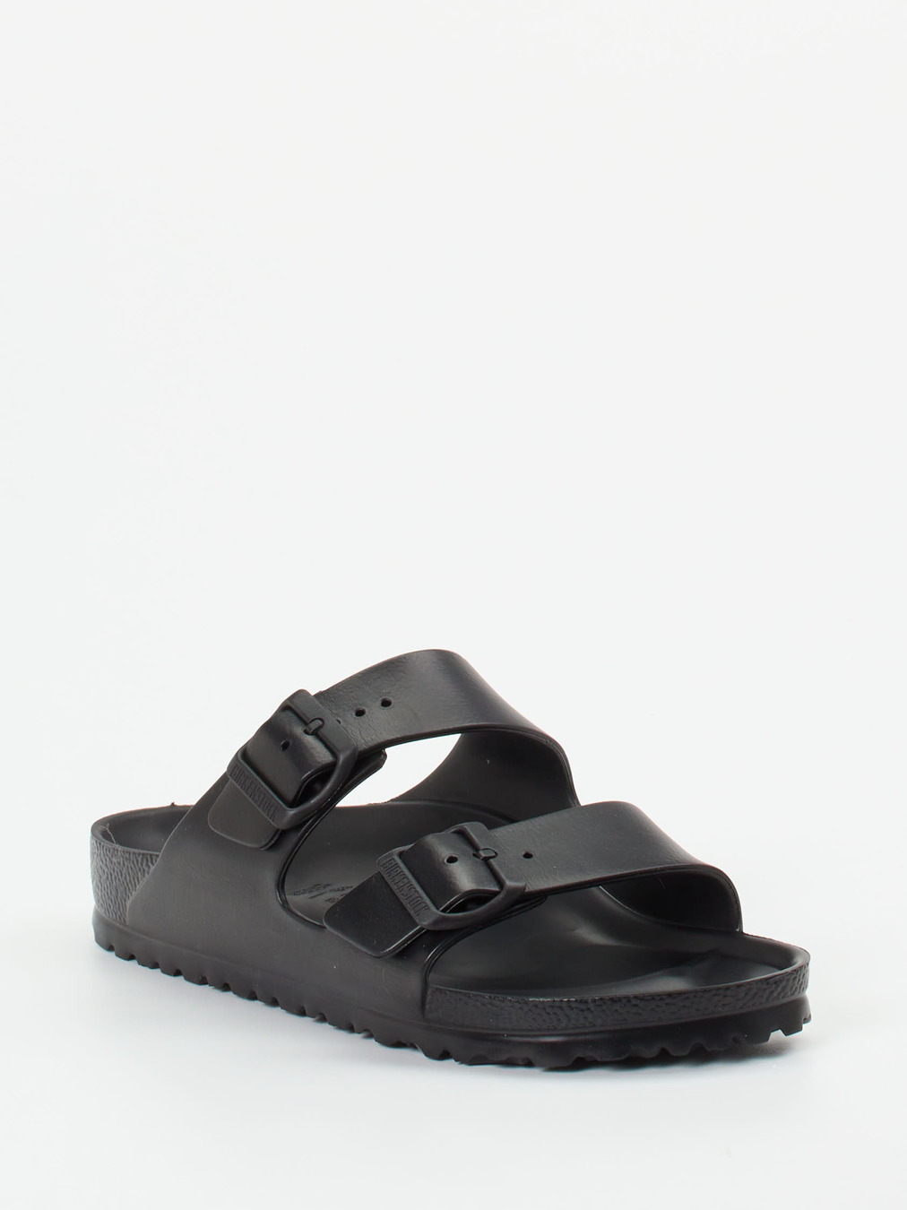 Birkenstock – Zwei-Riemen-Sandalen aus Synthetik schwarz