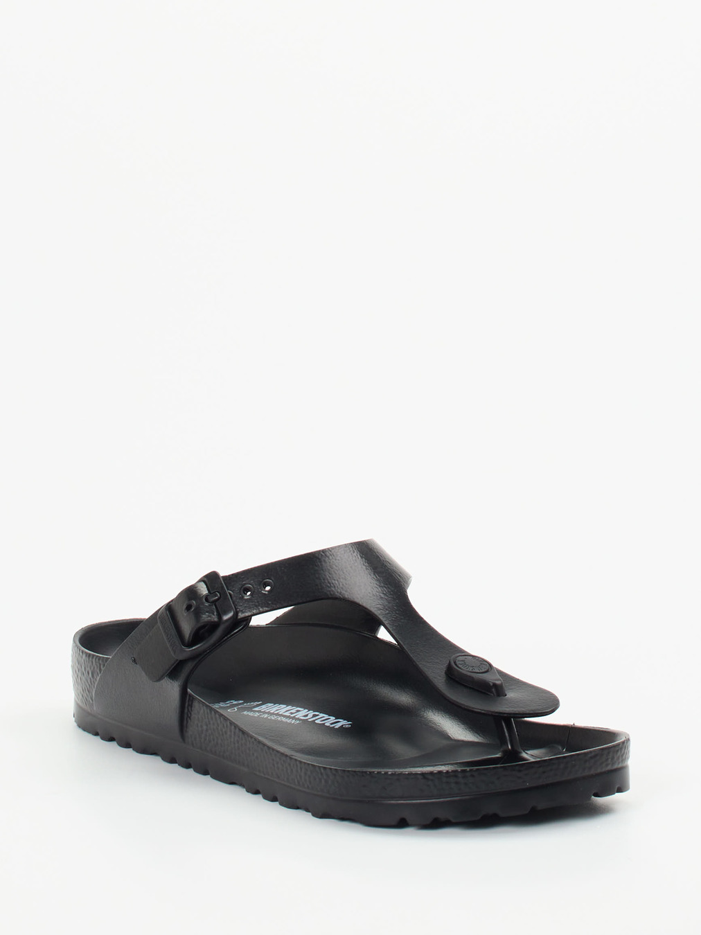 Birkenstock – Zehentrenner aus Synthetik Schwarz