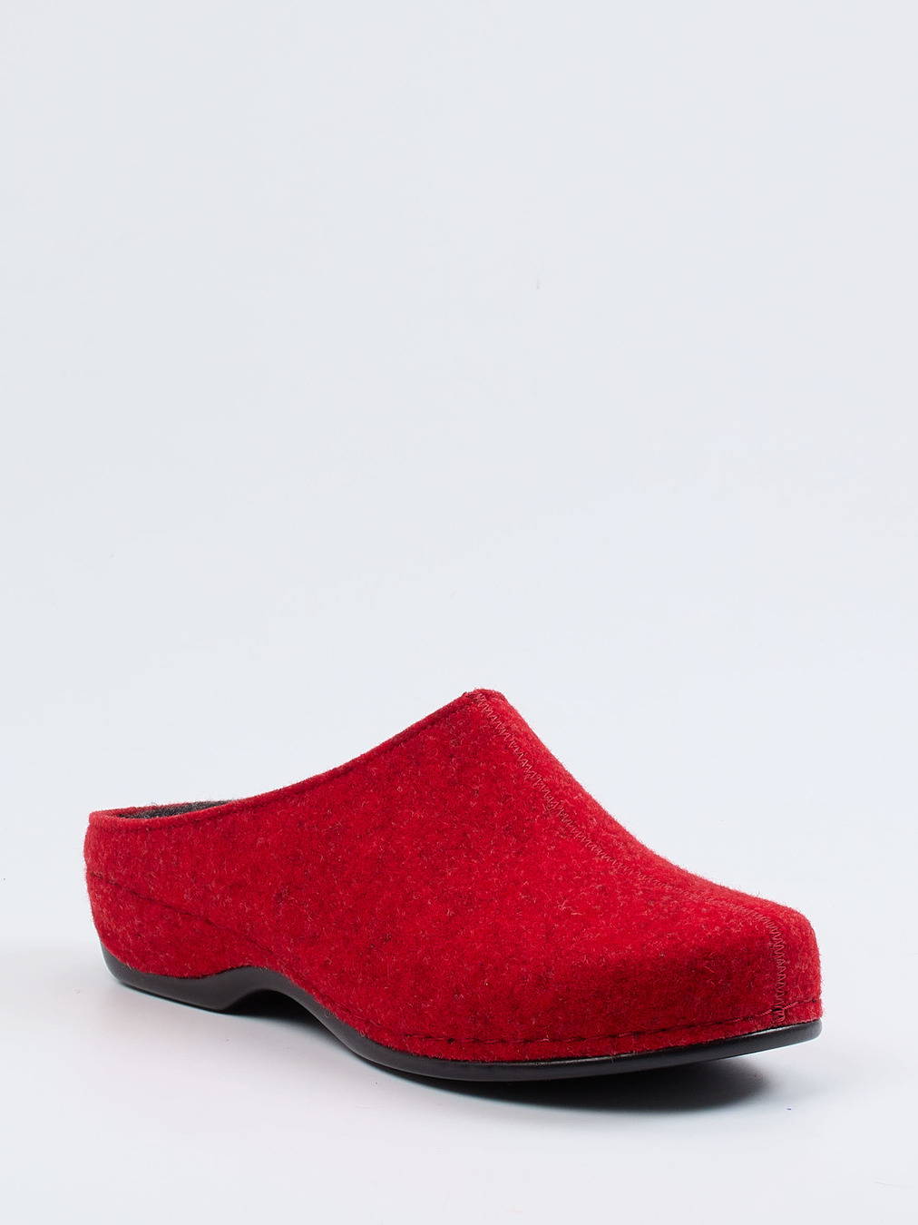 Berkemann – Filzpantoffeln aus Wolle in Signalrot