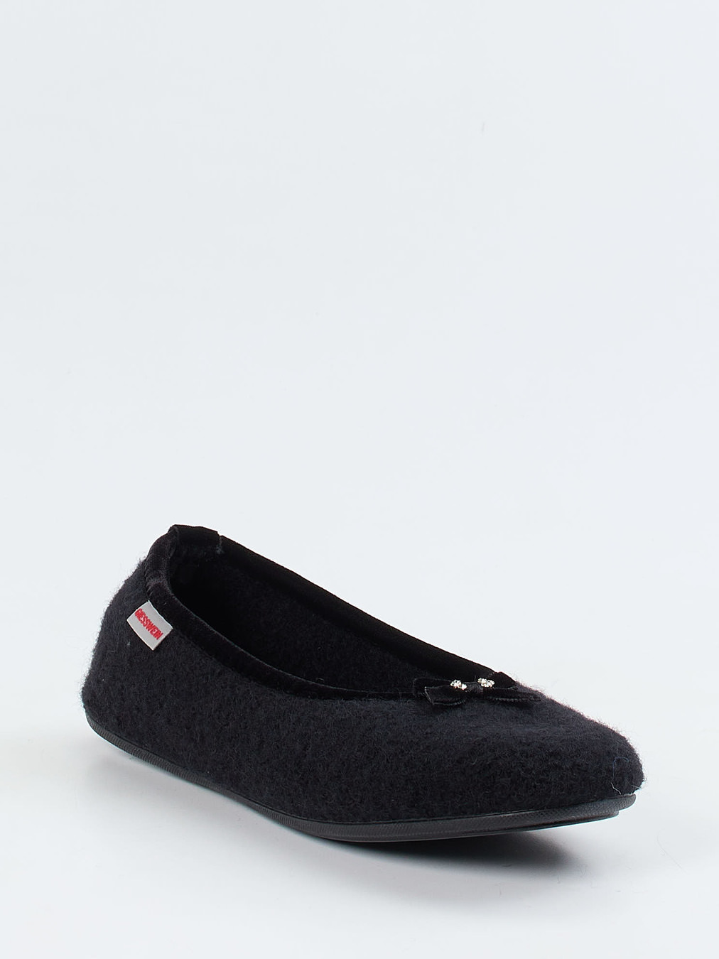 Giesswein – Ballerina-Hausschuh aus Wollfilz schwarz