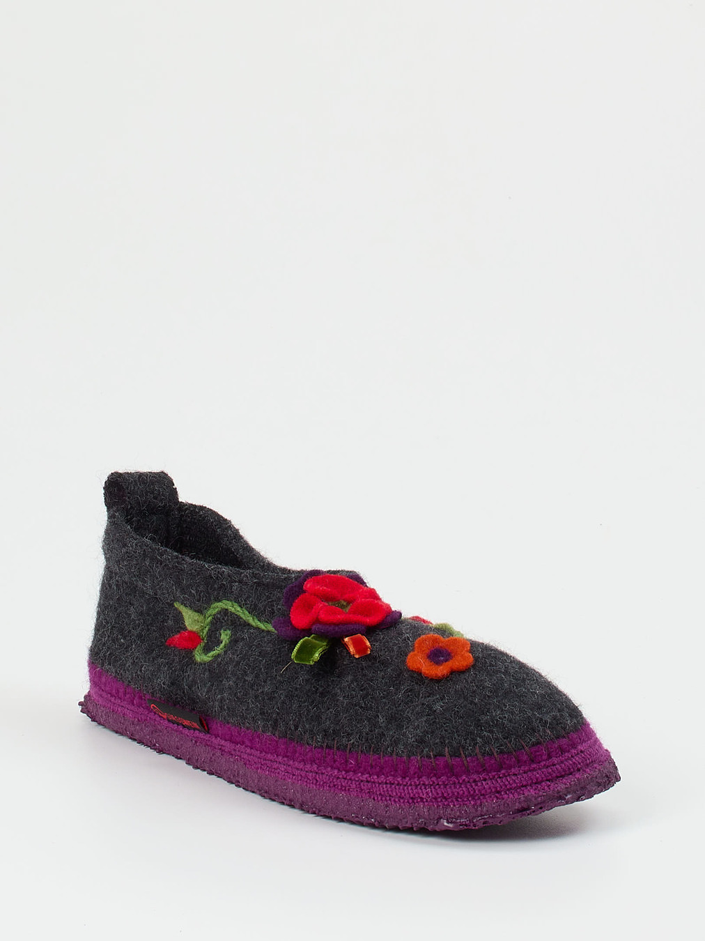 Giesswein – Filzpantoffeln aus Wolle in Anthrazit