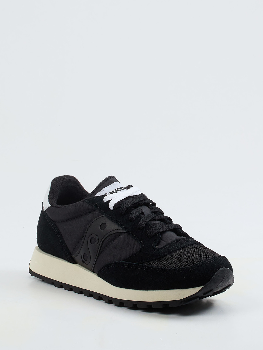 Saucony – Retro-Sneaker aus Mesh und Veloursleder schwarz