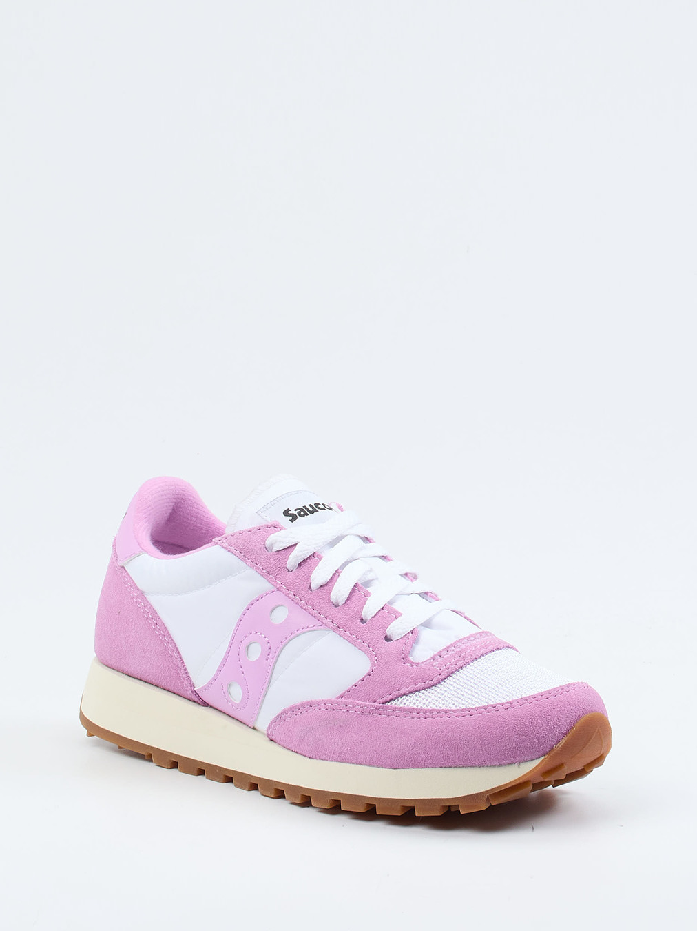 Saucony – Retro-Runner aus Veloursleder Pastellrosa