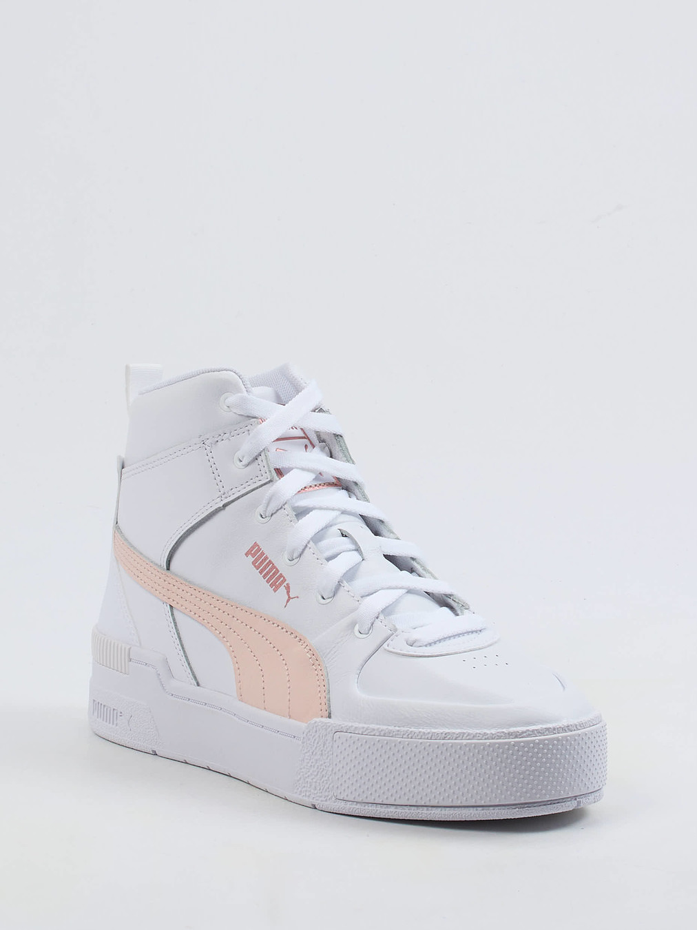 Puma – High-Top Sneaker aus Synthetikleder Weiß