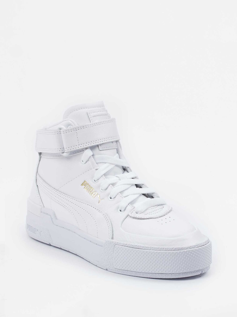 Puma – High-Top Sneaker aus Kalbleder Weiß