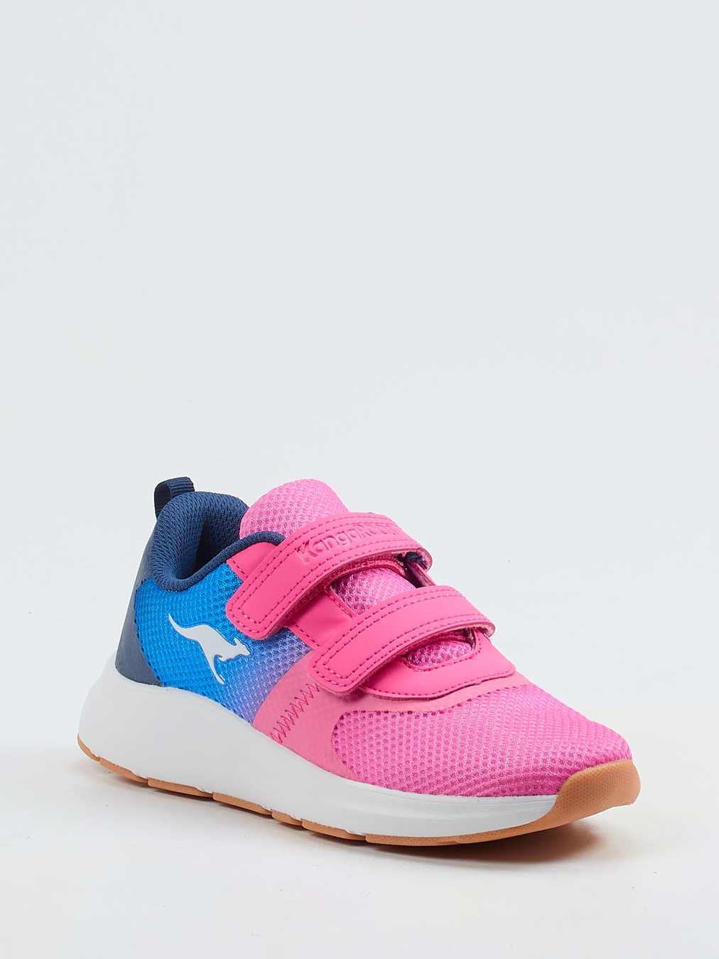 Kangaroos – Klettsneaker aus Meshtextil Pink