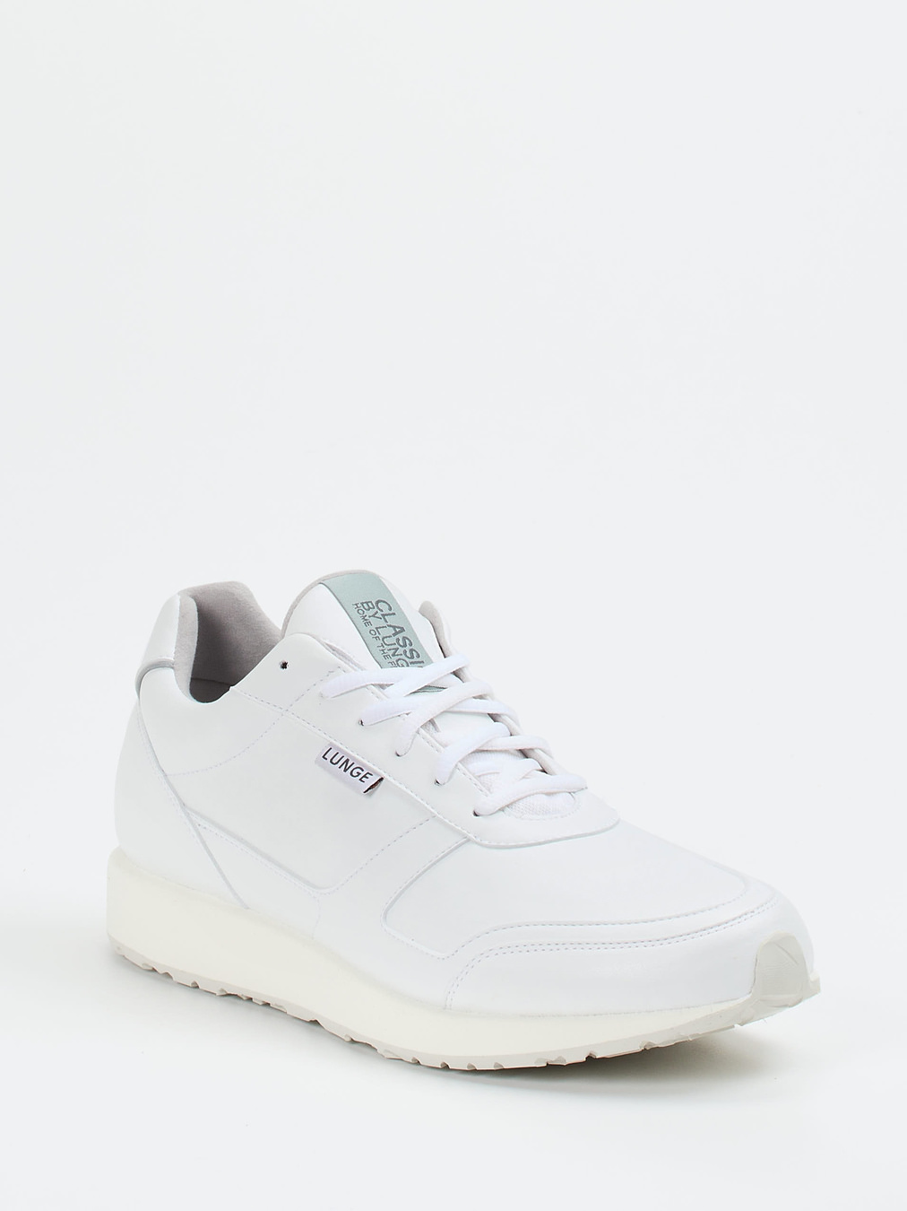 Lunge – Sneaker aus Lammleder Weiß matt