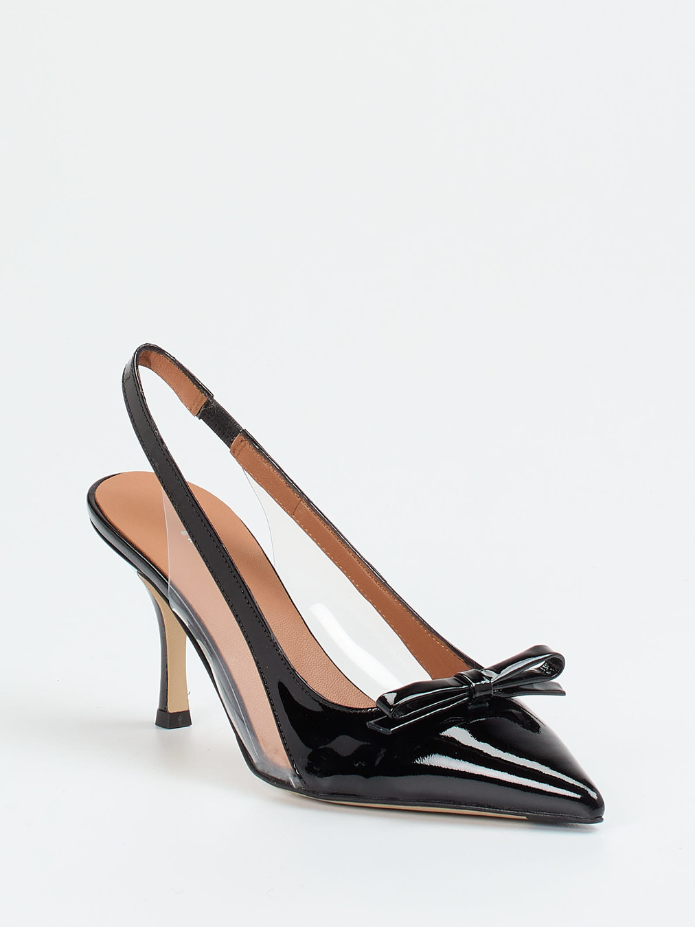 Andrea Puccini – Slingback-Pumps aus Lackleder Schwarz