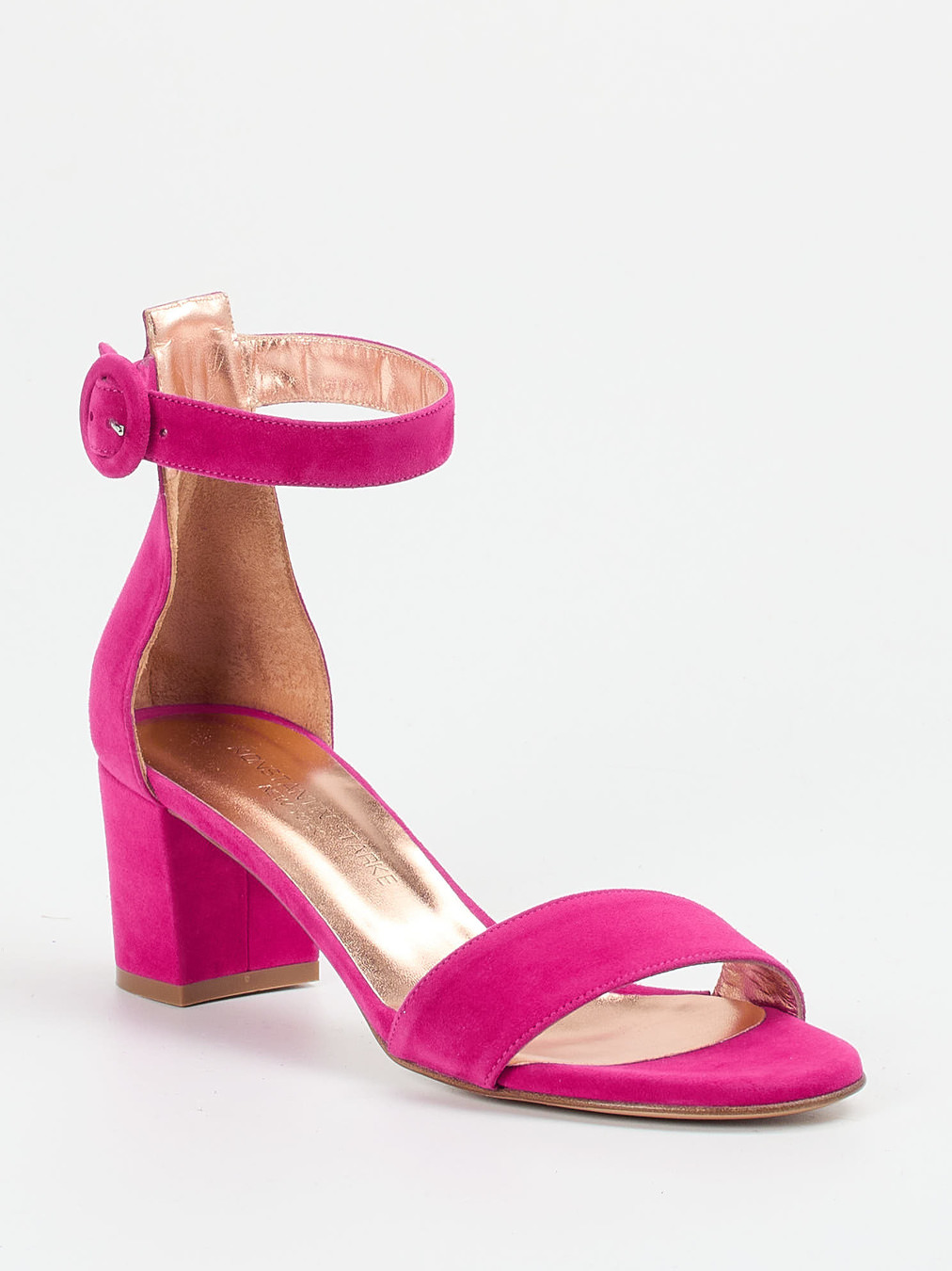 Konstantin Starke – Sandalette aus Veloursleder pink