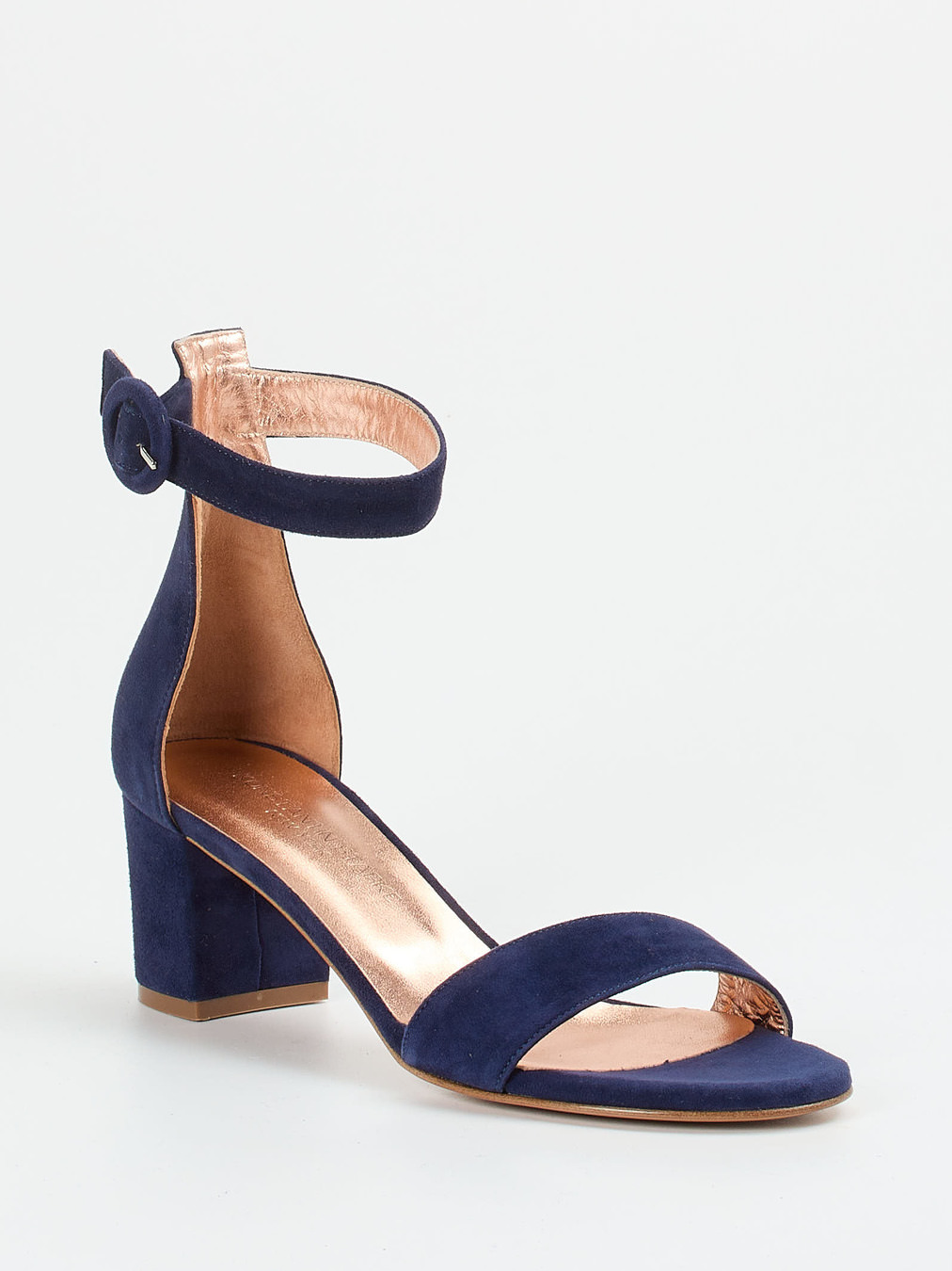 Konstantin Starke – Sandalen aus Veloursleder Dunkelblau