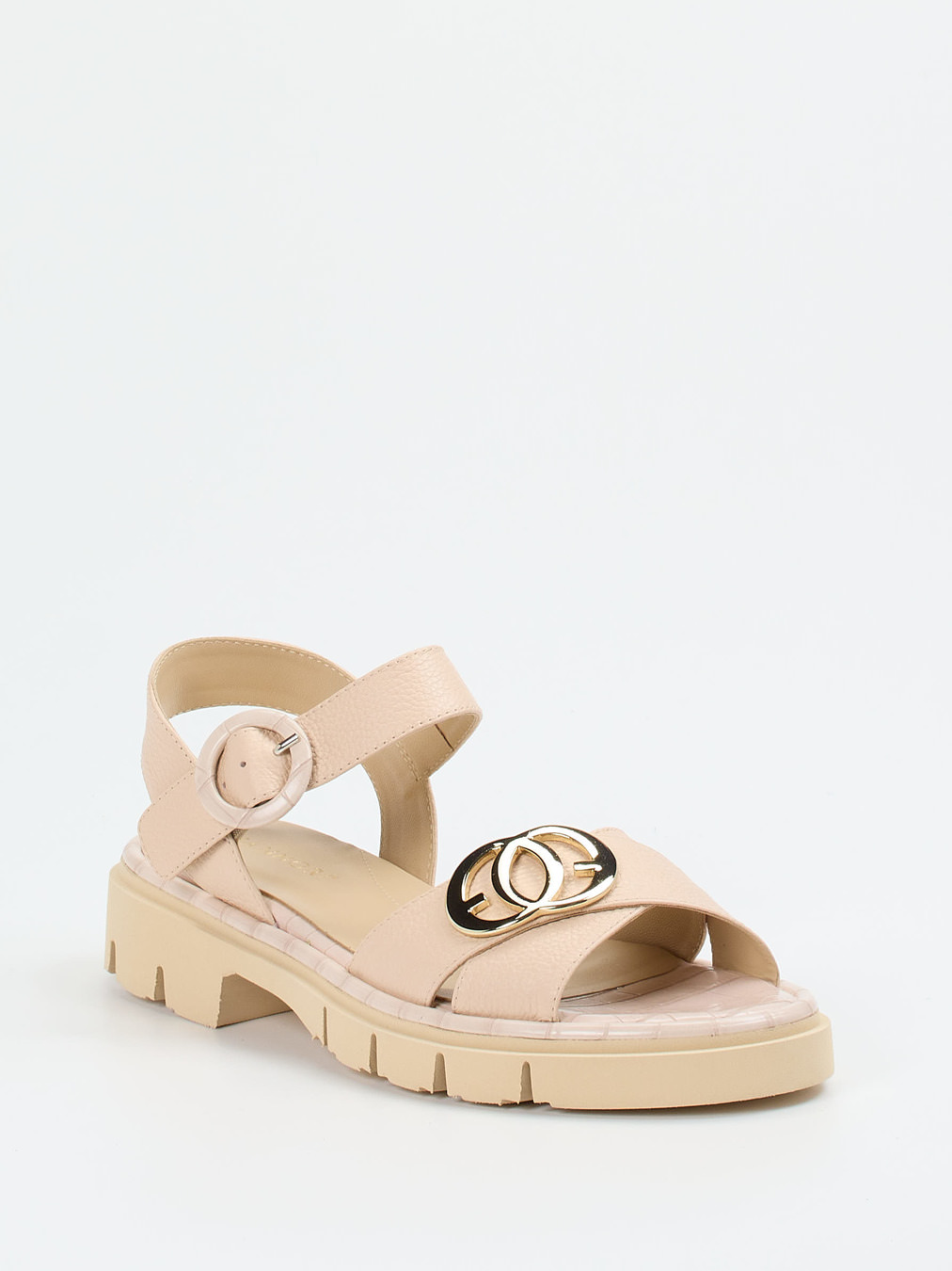 Mannori – Chunky-Sandalen aus Kalbleder in Beige