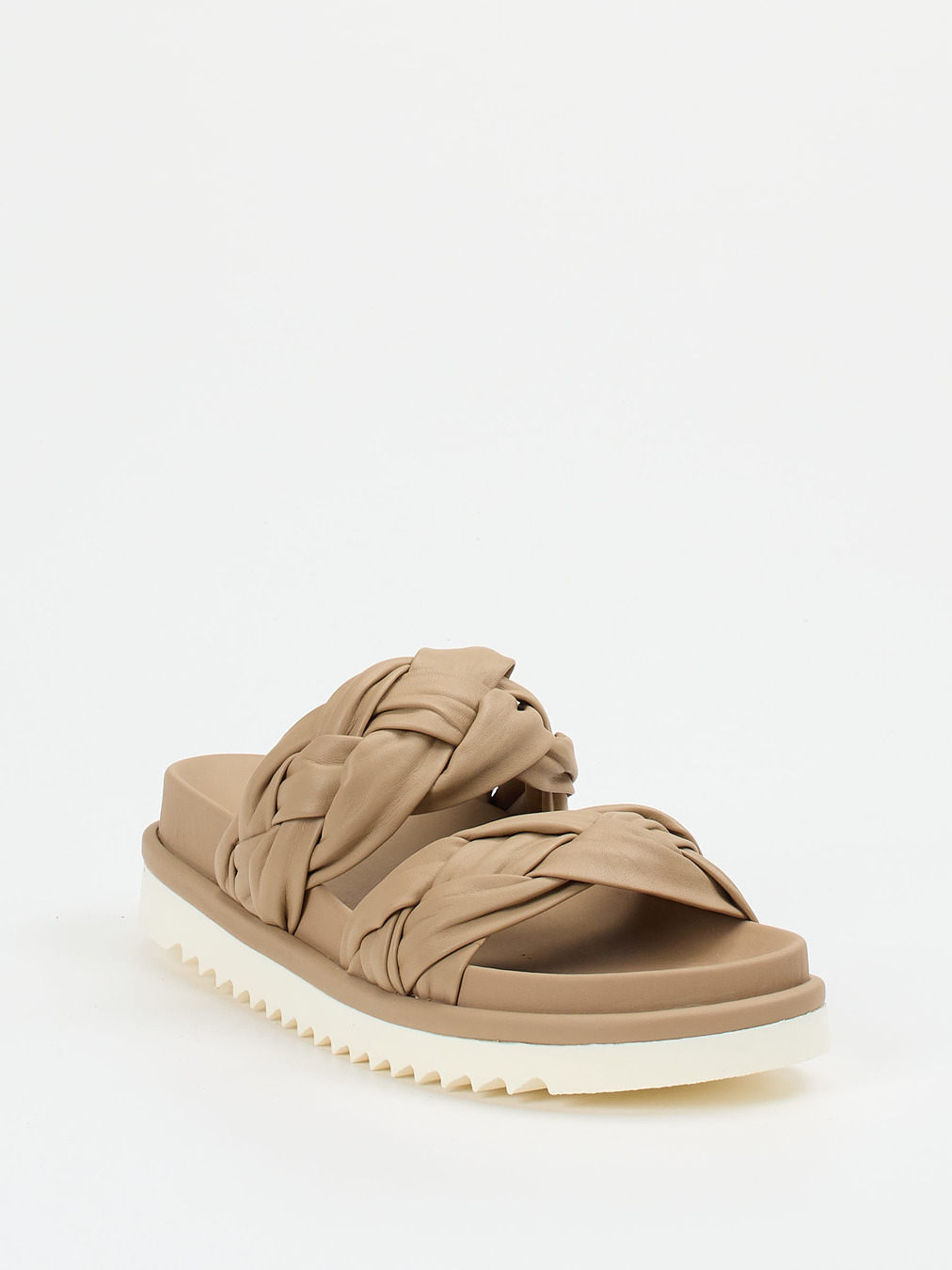 Homers – Sandalen aus Lammleder in Sandbeige