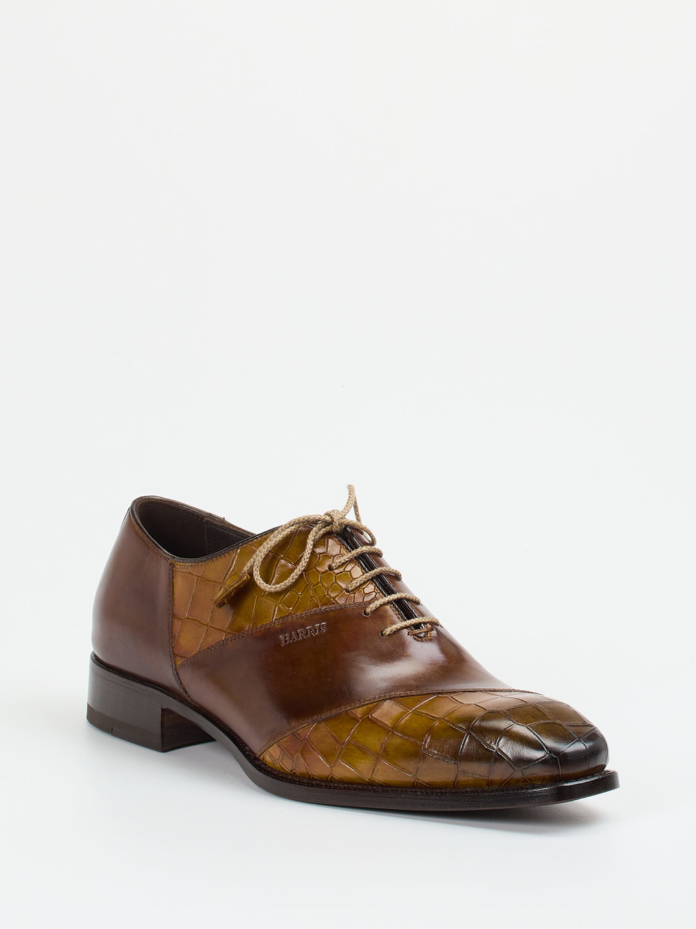 Harris – Derby-Schnürschuh aus geprägtem Leder Braun