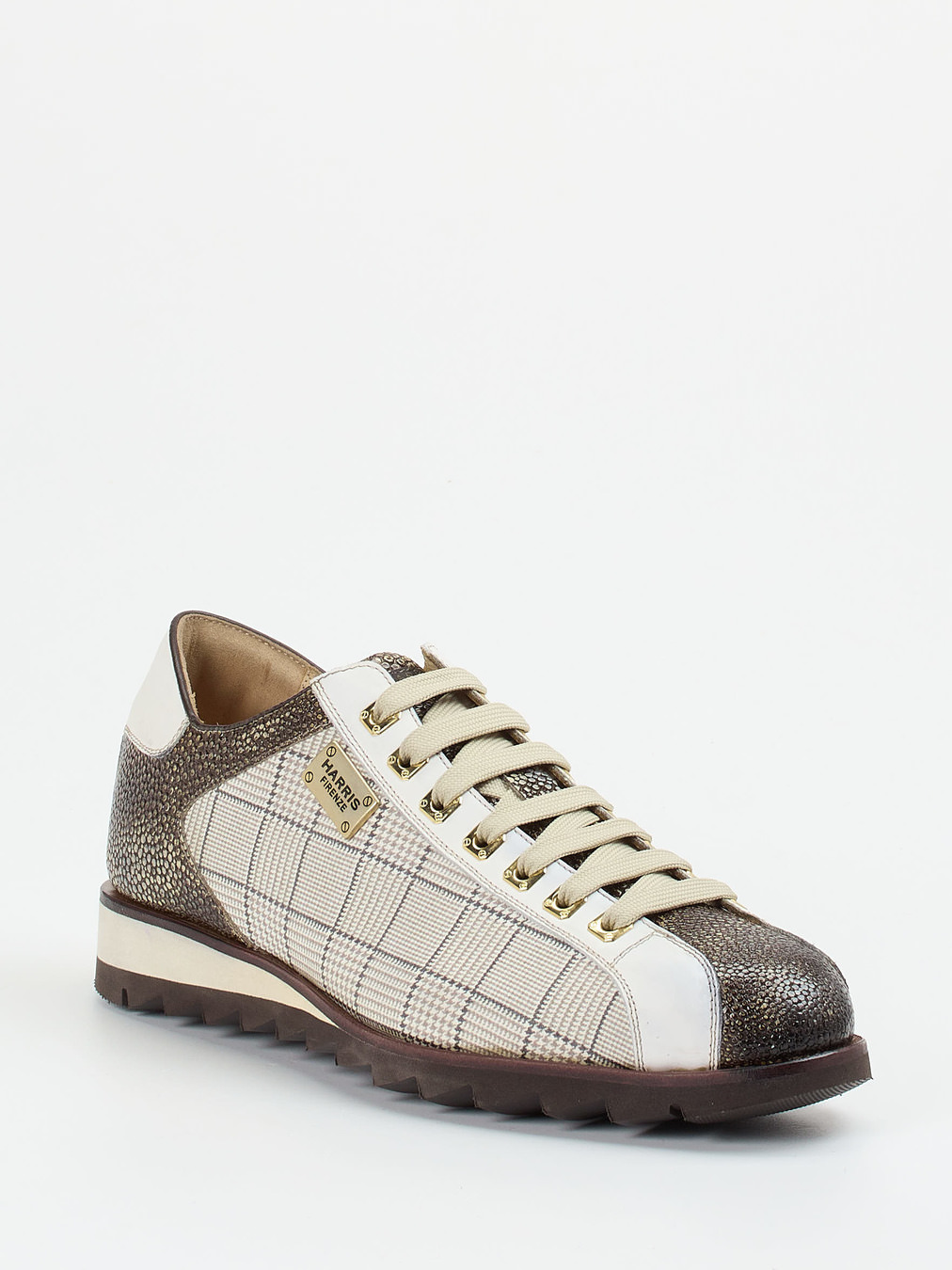 Harris – Sneaker aus geprägtem Leder mit Karomuster