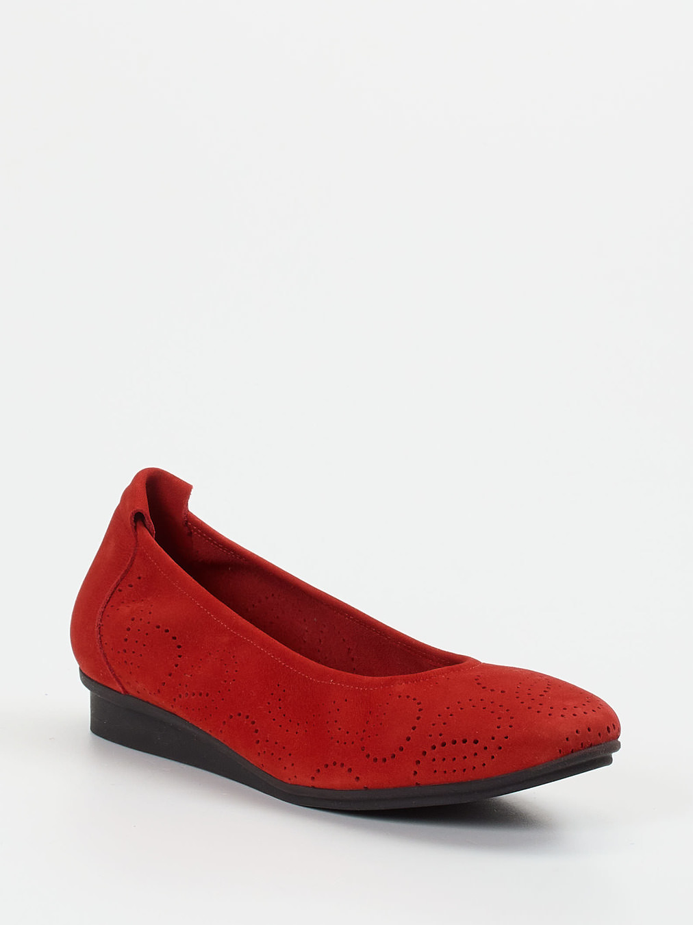 Arche – Komfort-Ballerina aus Nubukleder Ziegelrot