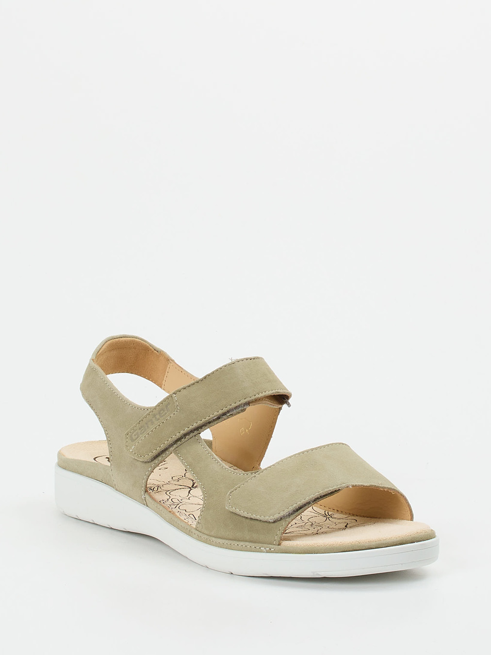 Ganter – Komfortsandalen aus Veloursleder sandbeige