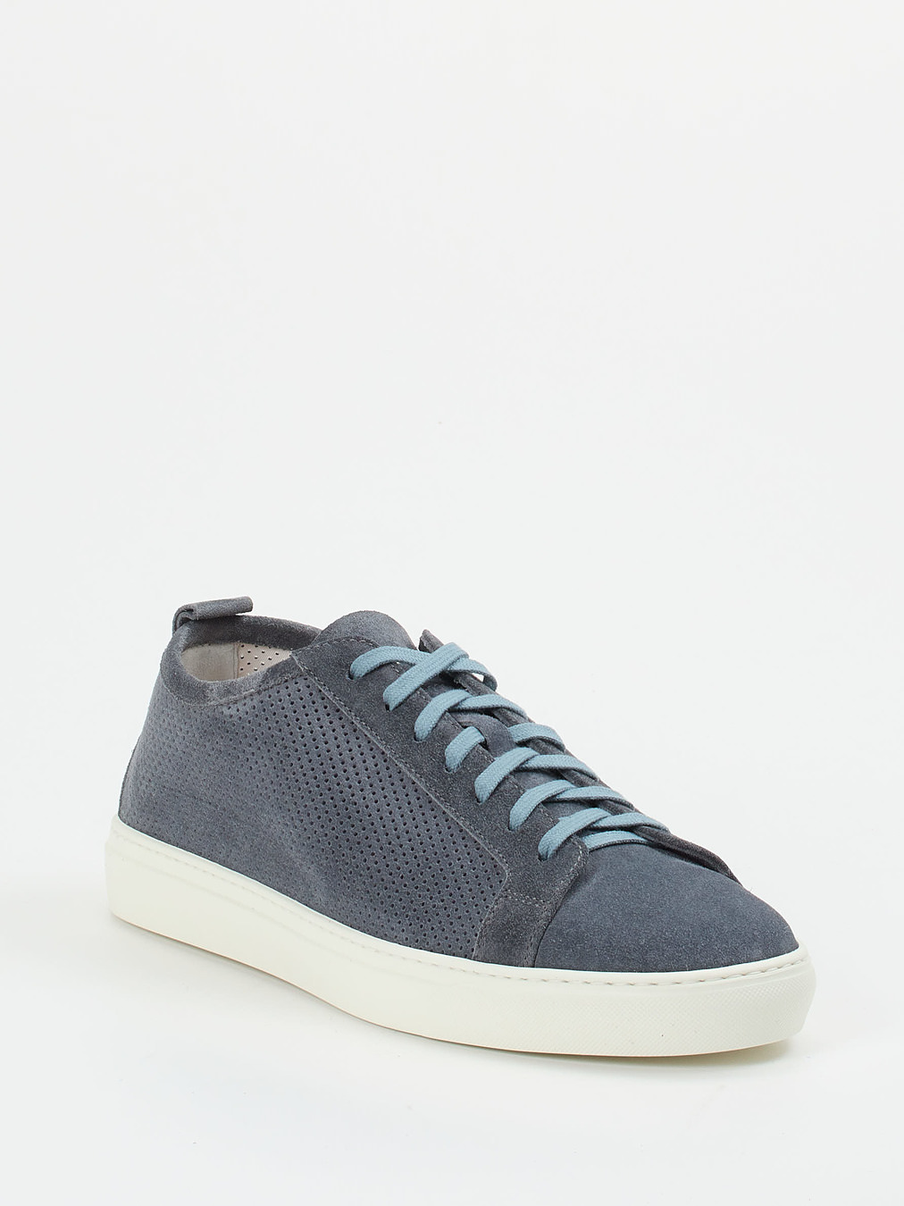 Henderson – Sneaker aus Veloursleder stahlblau