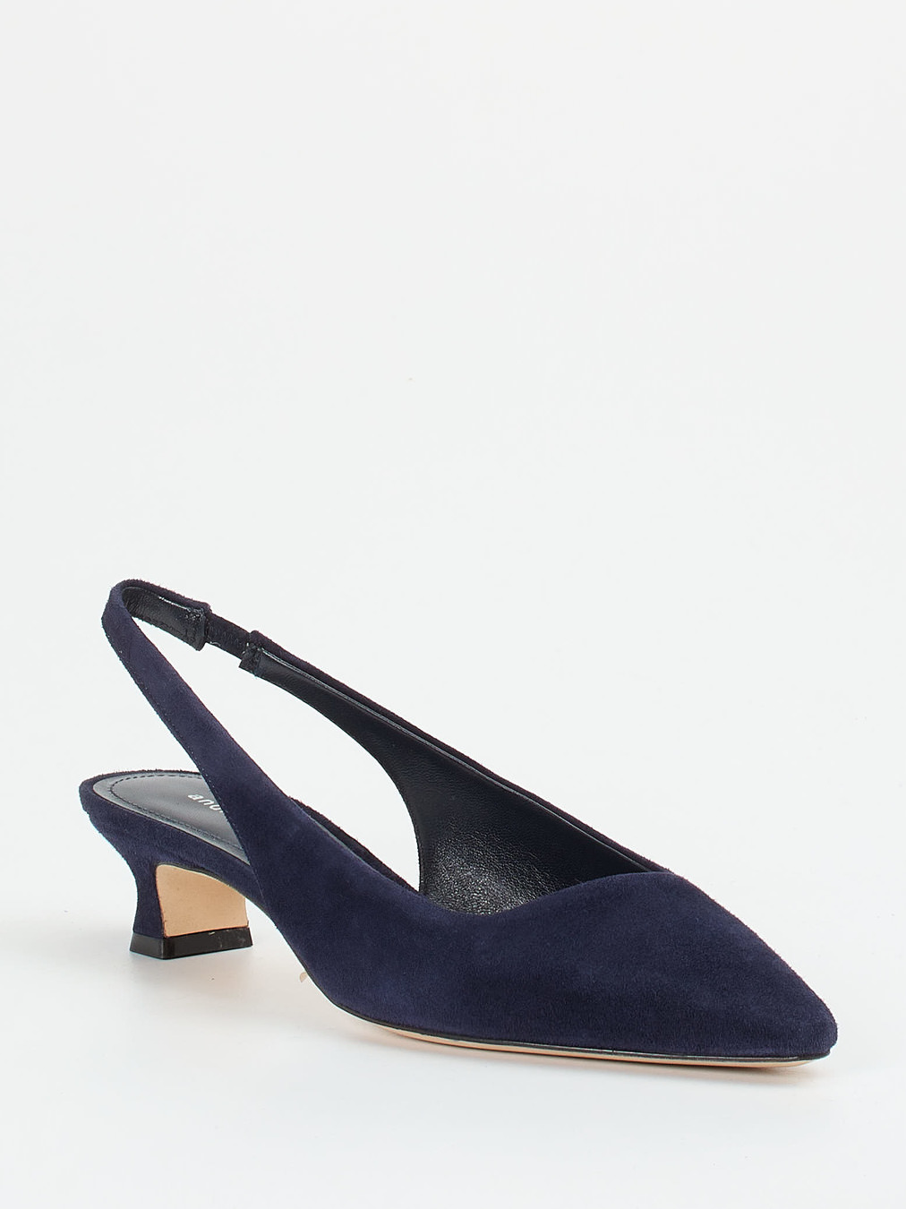 Andrea Puccini – Slingpumps aus Veloursleder Dunkelblau