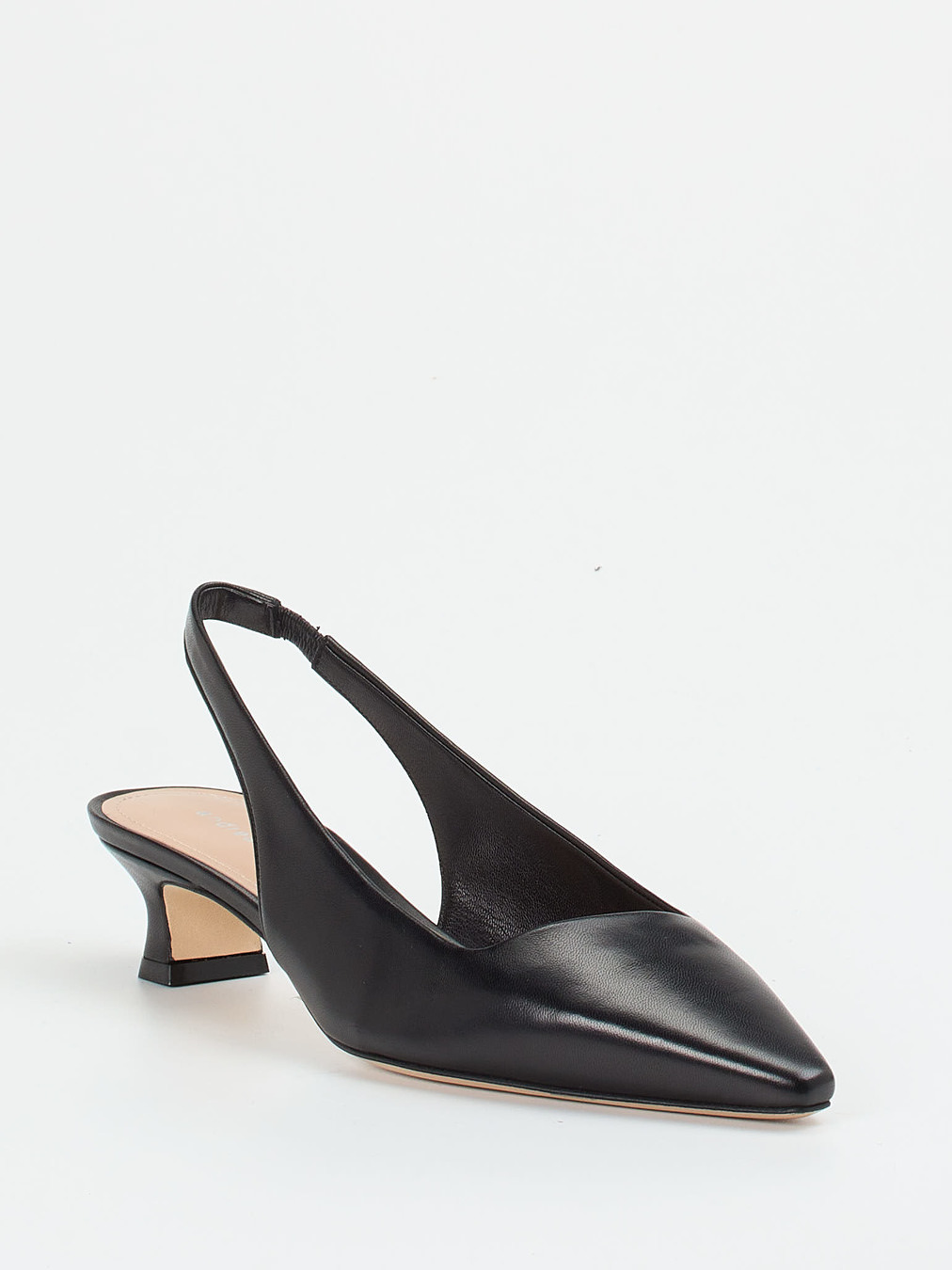 Andrea Puccini – Slingback-Pumps aus Ziegenleder Schwarz