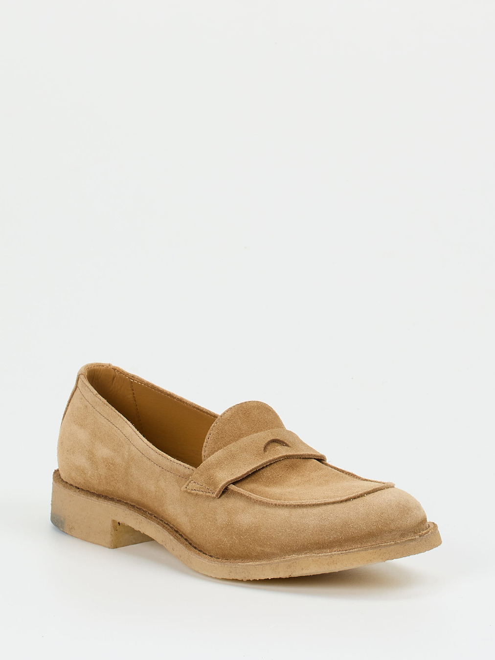 Pantanetti – Loafer aus Veloursleder beige