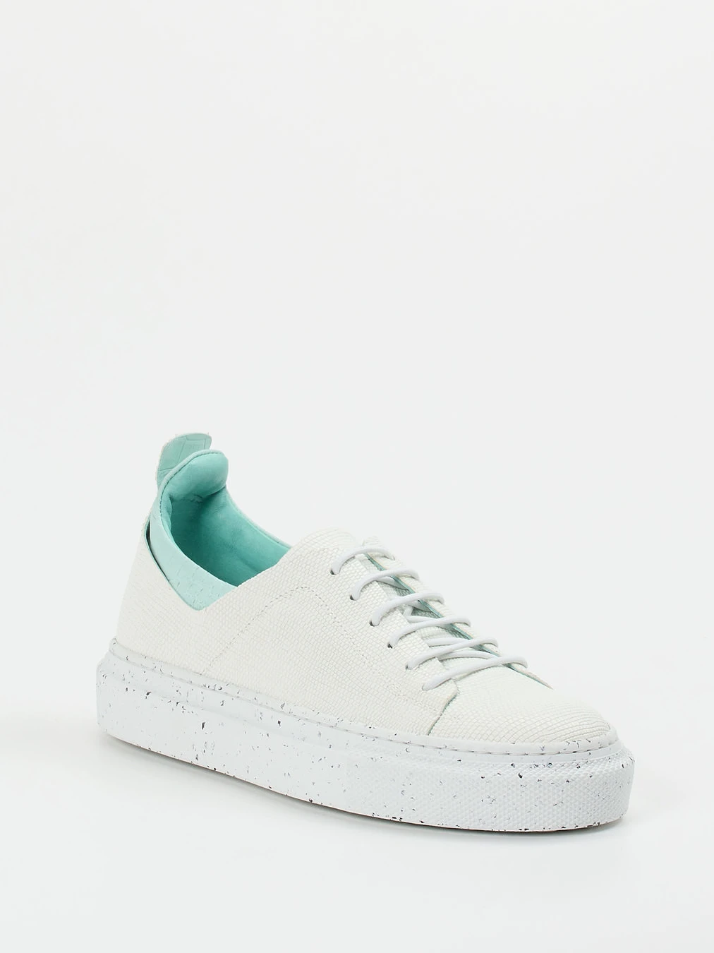 Pantanetti – Sneaker aus geprägtem Leder Offwhite