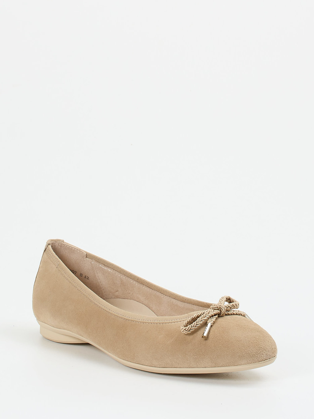 Paul Green – Ballerinas aus Veloursleder Beige