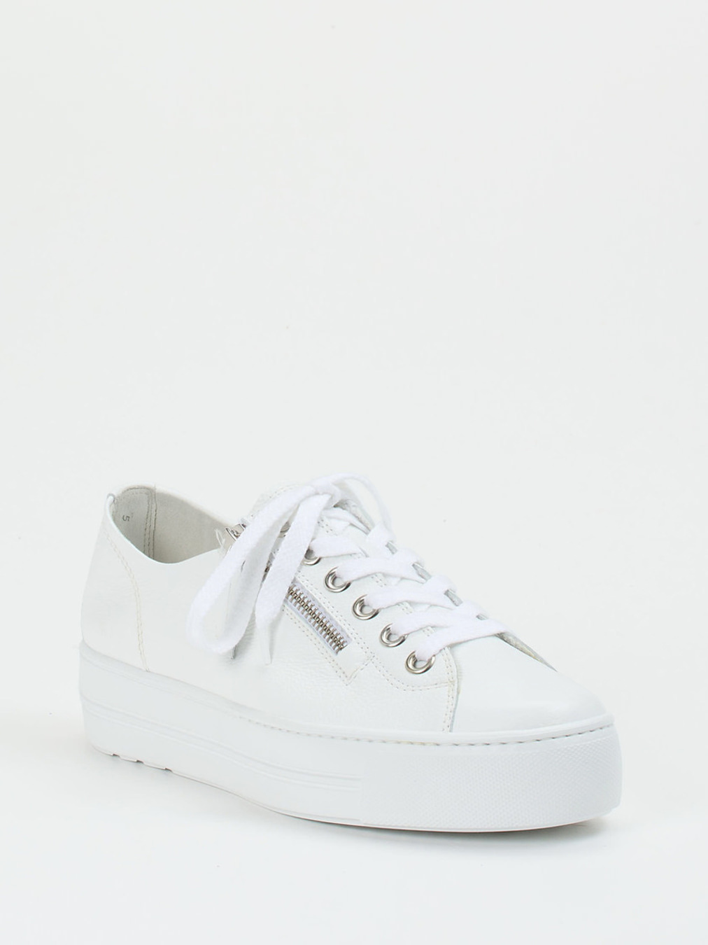 Paul Green – Plateau-Sneaker aus Kalbleder weiß