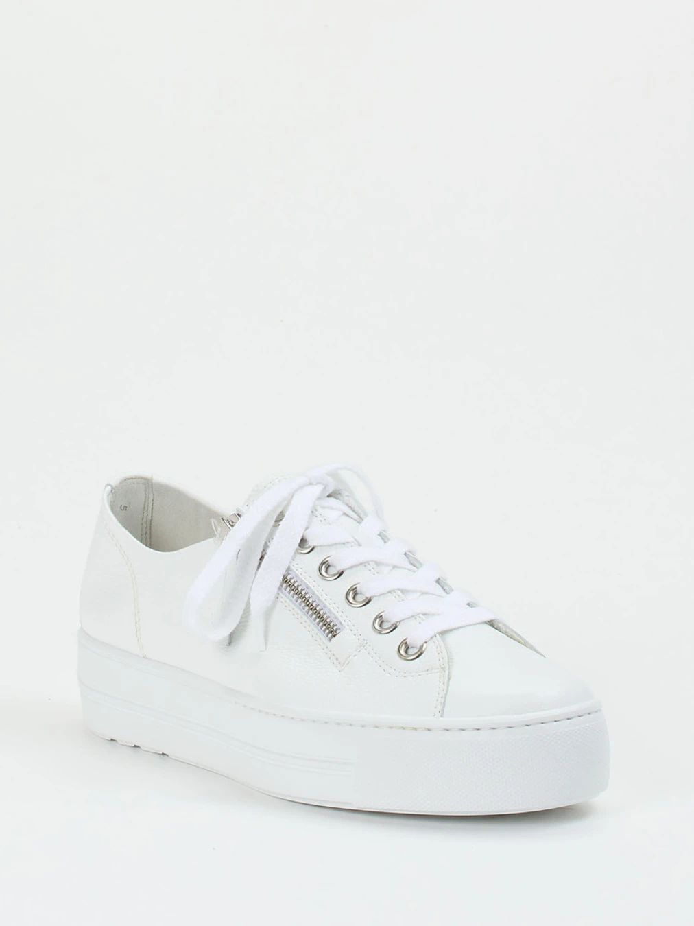 Paul Green – Plateau-Sneaker aus Kalbleder weiß