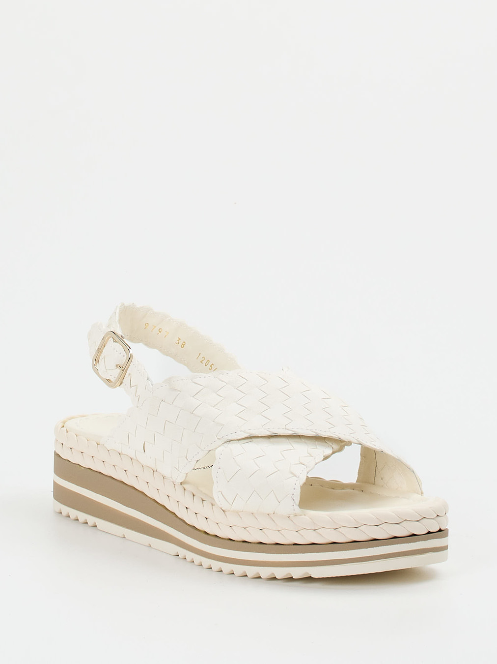 Pons Quintana – Plateau-Sandalen aus Flechtleder beige