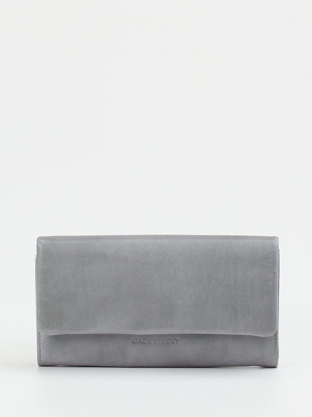 Jack Kinsky – Klappbörse aus Kalbleder in Grau