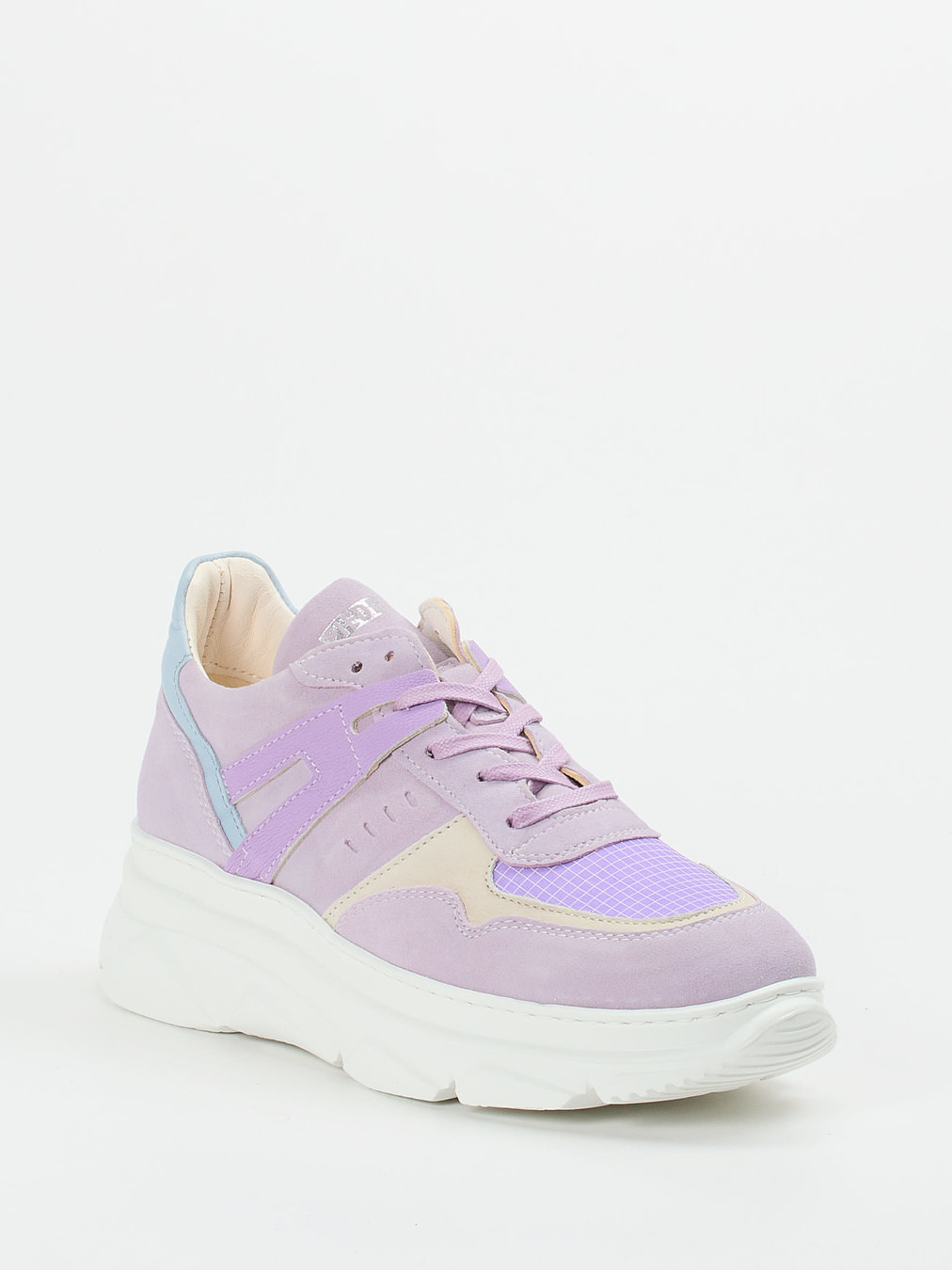 Piedi Nudi – Sneaker aus Veloursleder in Flieder