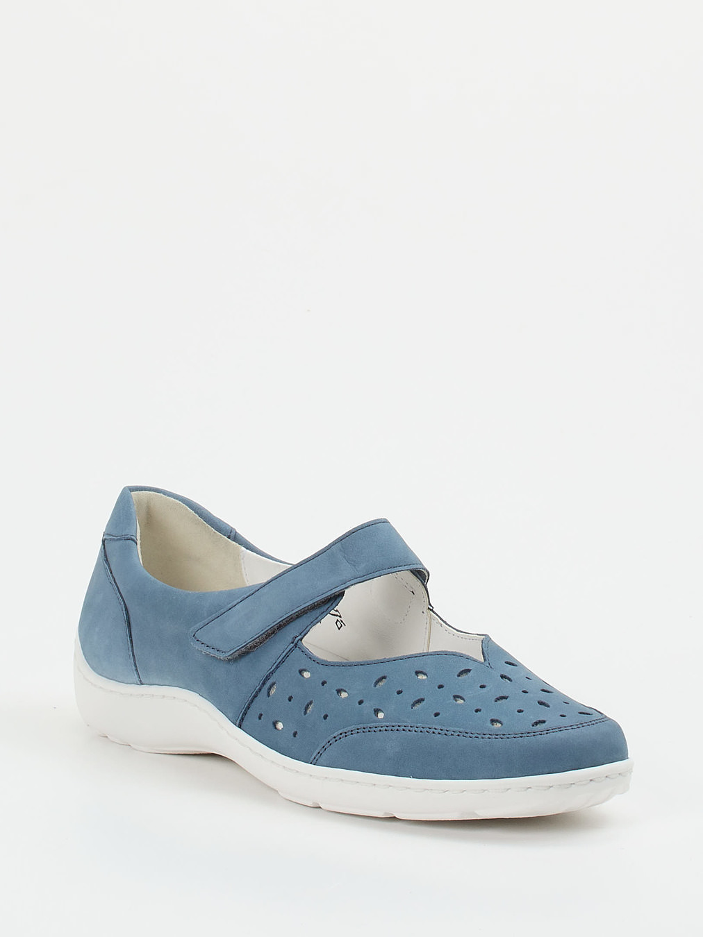 Waldläufer – Klettslipper aus Nubukleder jeansblau