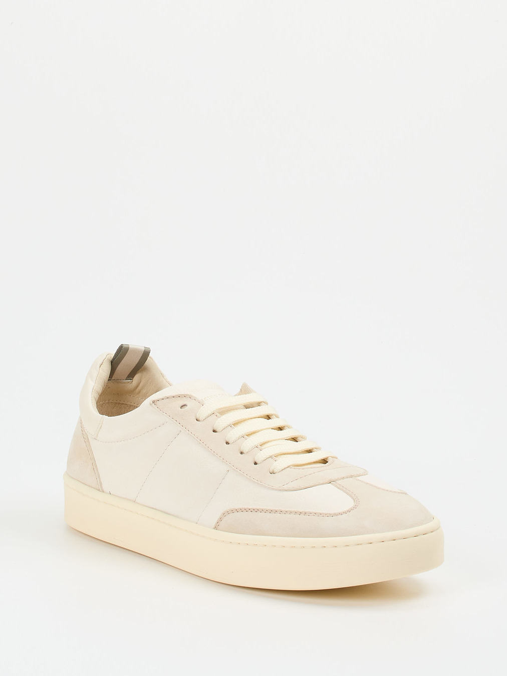 Officine Creative – Sneaker aus Kalb- und Veloursleder Beige