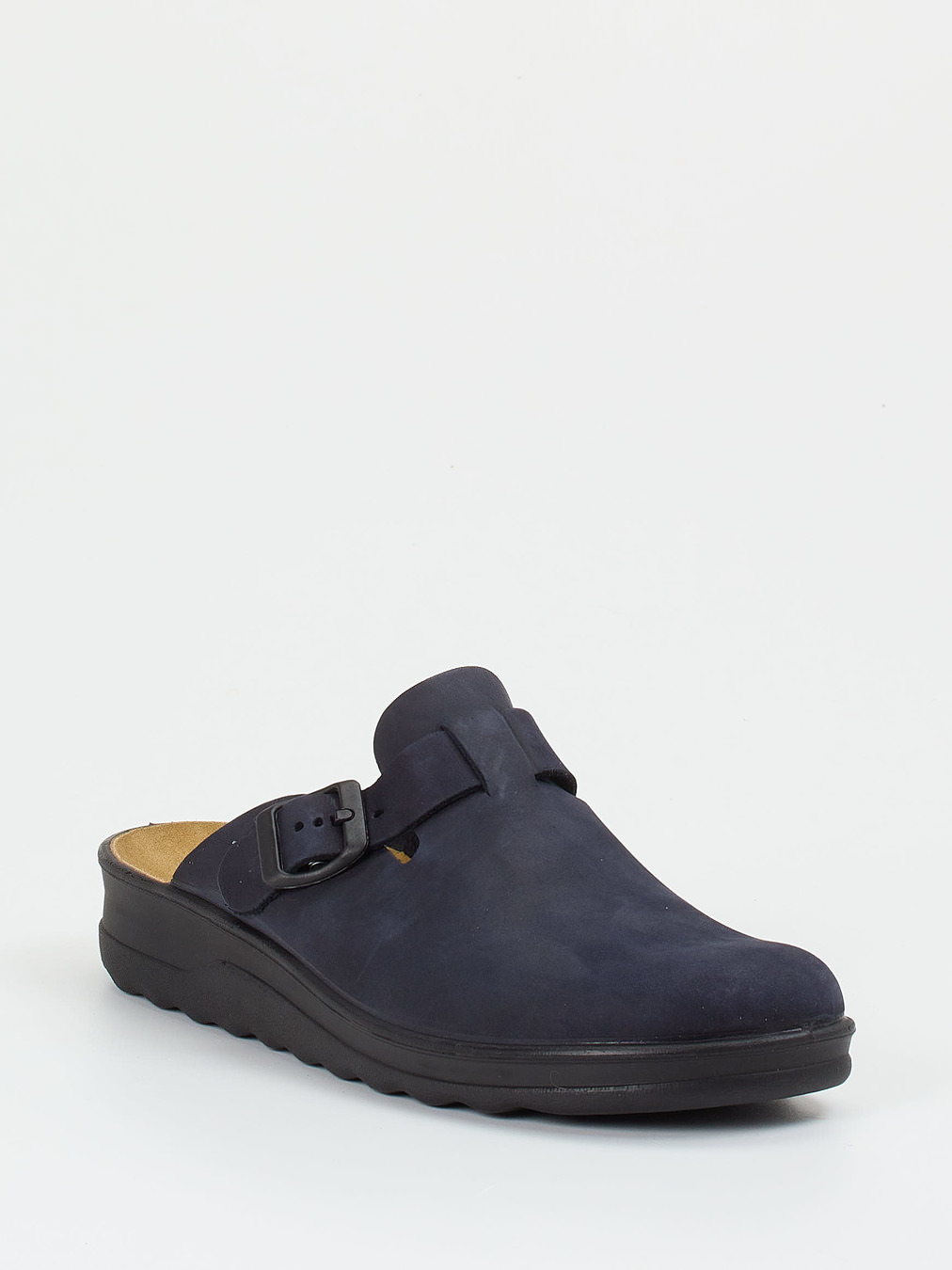 Westland – Hausschuh-Clog aus Nubukleder Dunkelblau