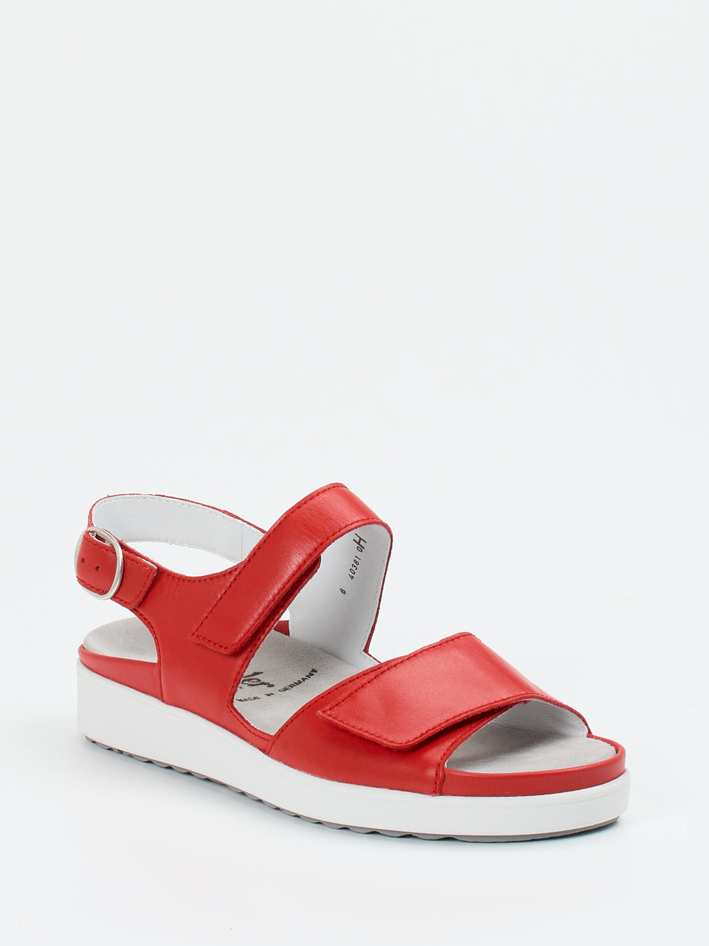 Semler – Komfortsandale aus Kalbleder in Rot
