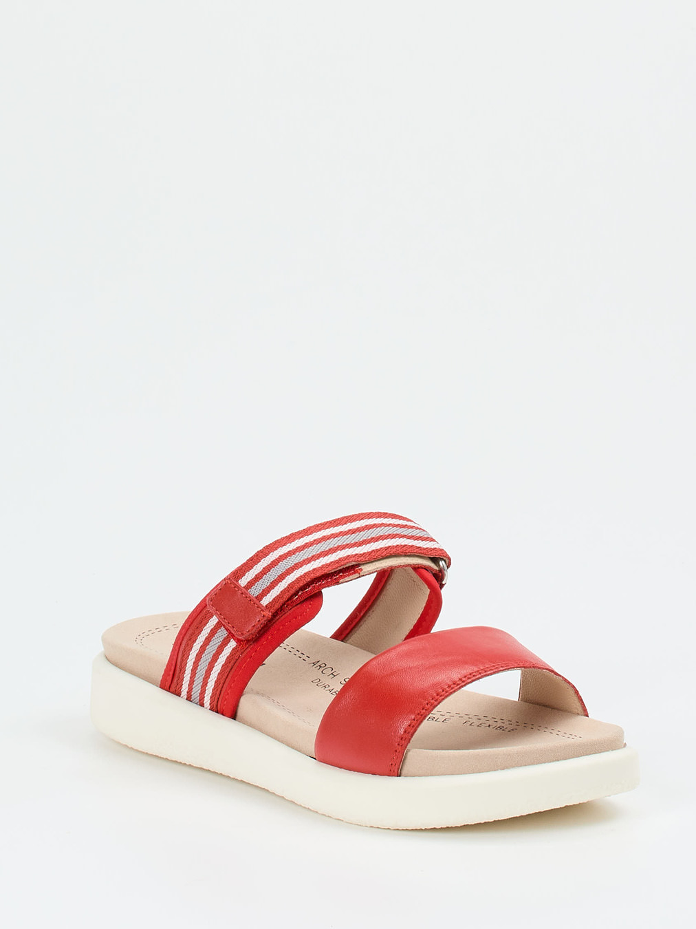 Westland – Komfort-Sandalen aus Kalbleder Tomatenrot